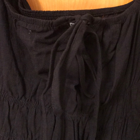 Peasant style black mini dress - Picture 4 of 10